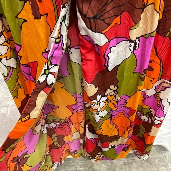 Cole of California vintage 70s beach skirt colorful neon floral women’s small - Picture 7 of 10
